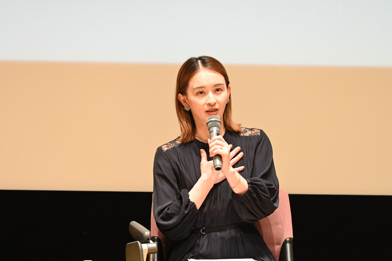 田中理恵氏がトークセッションで語っている画像