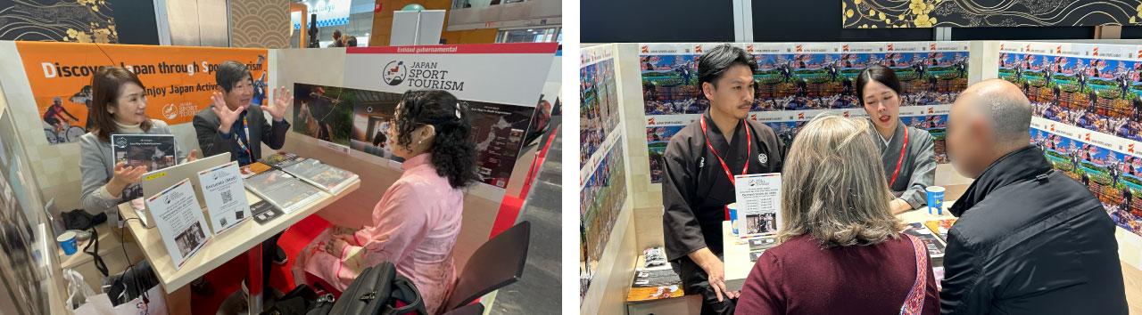 スポーツ庁ブース（左）／ジャパンパビリオン（右）：イメージ