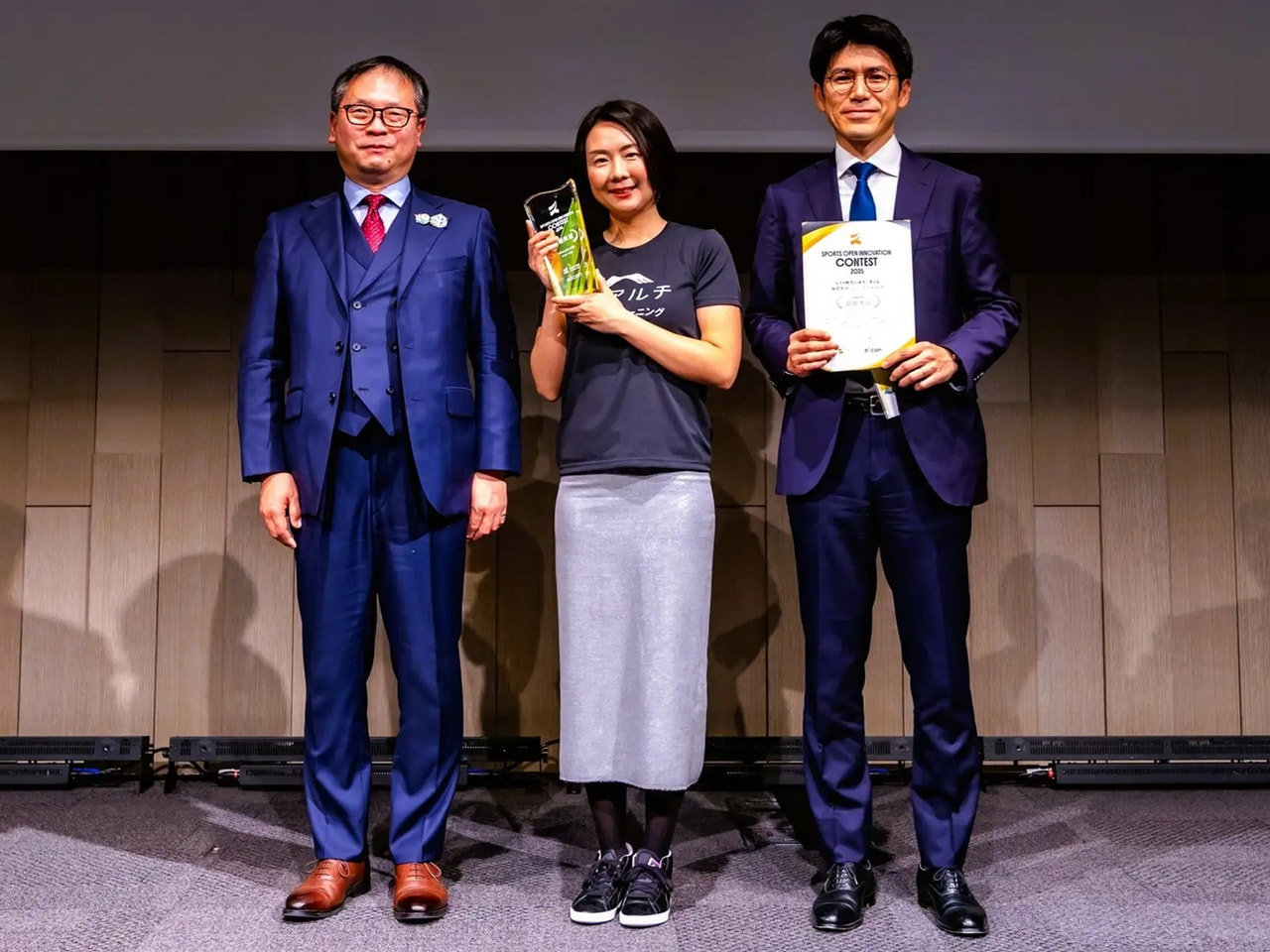SPORTS OPEN INNOVATION CONTEST 2025の最優秀賞の表彰時の写真